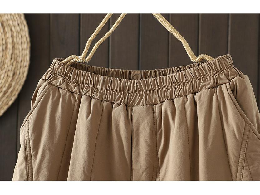 2026 Women's Winter Quilted Cotton Harem Pants with Elastic Waist