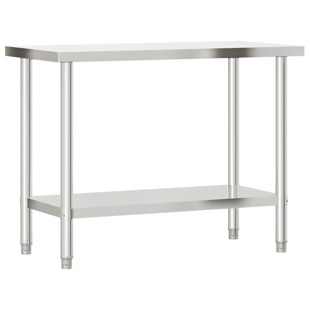 Vidaxl Kuchenny Stół Roboczy Z Półką, 110X55X150 Cm, Stal Nierdzewna