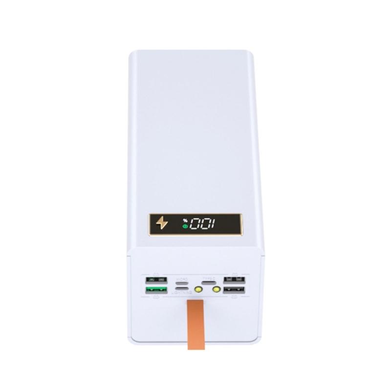 DIY Power Case Box Pouzdro na baterie 18650 Odnímatelné DIY Power Case s LED světlem USB C Pouzdro pro rychlé nabíjení Typ C USB