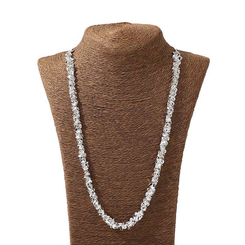 

New floral fashion alloy necklace niche temperament silver-plated versatile women s collarbone