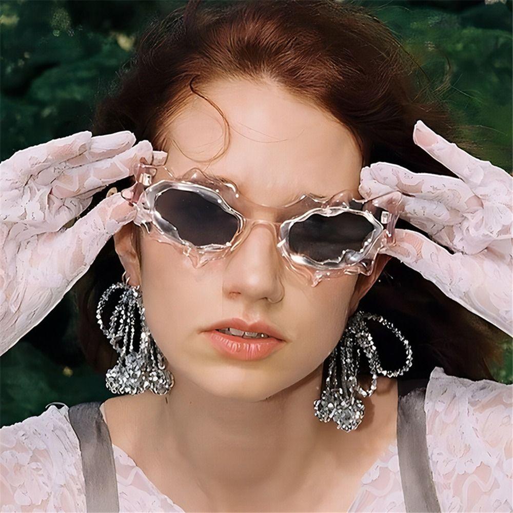 Futuristic Uv400 Protection Punk Sunglasses Colorful Cat Eye Sunglasses Irregular Sun Glasses For Women & Men