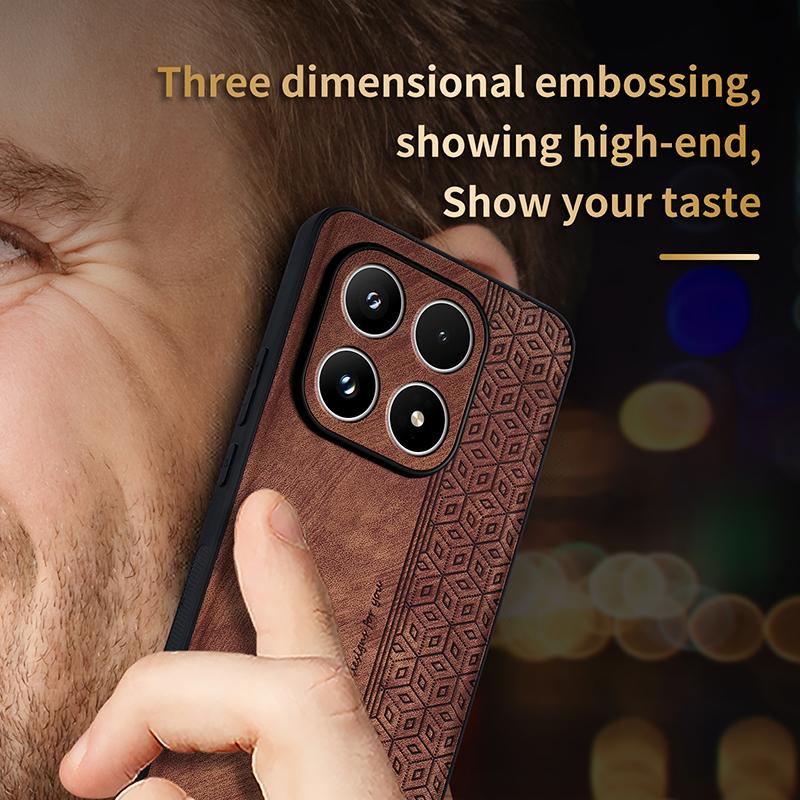 Funda de Teléfono de Cuero PU de Lujo EUCAGR para Xiaomi 15T Pro Mi15T, Funda Trasera Suave a Prueba de Golpes para Xiaomi 15TPro