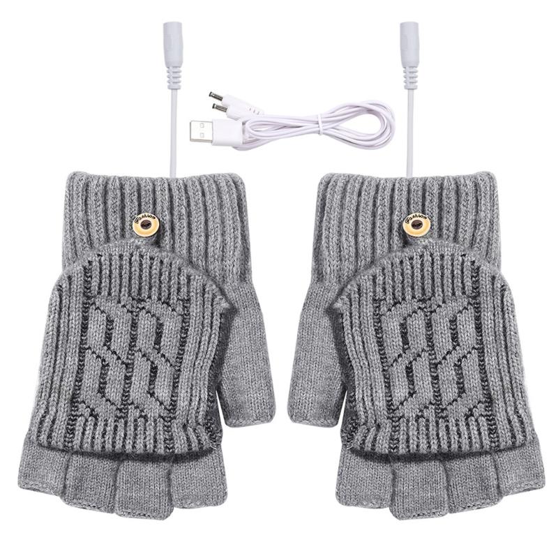 

Heated Warm Thermal Gloves Thick Stylish Mitten Gloves Convertible Handwear Stylish Thicken Gloves for Girl Women