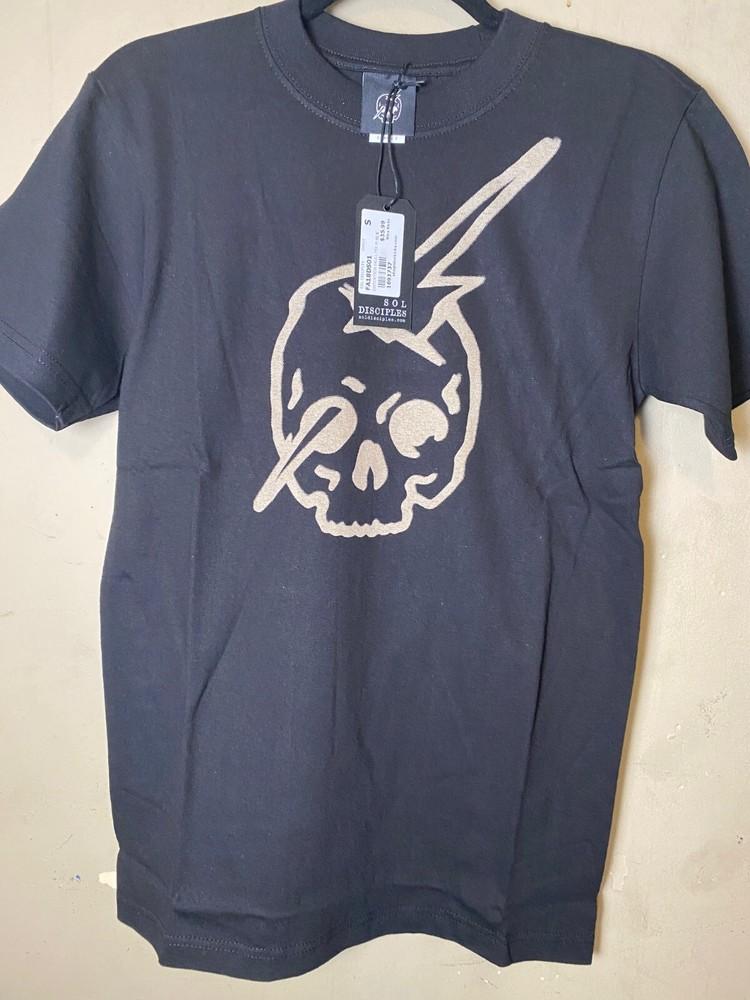SOL DISCIPLES  SKELETON DISTORTION LOGO  Black Graphic T-SHIRT SZ S-NWT Unisex T-Shirt XXXXL