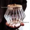 Striped High Borosilicate Glass Tea Jar for Kitchen