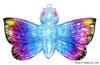 CCP Middle Size Series Godzilla EX Mothra Clear Blue Pink 150mm PVC Soft Vinyl Figure [6th Edition] (1992) Ver. Approx. Pre-painted