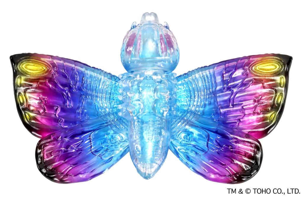 CCP Middle Size Series Godzilla EX Mothra Clear Blue Pink 150mm PVC Soft Vinyl Figure [6th Edition] (1992) Ver. Approx. Pre-painted