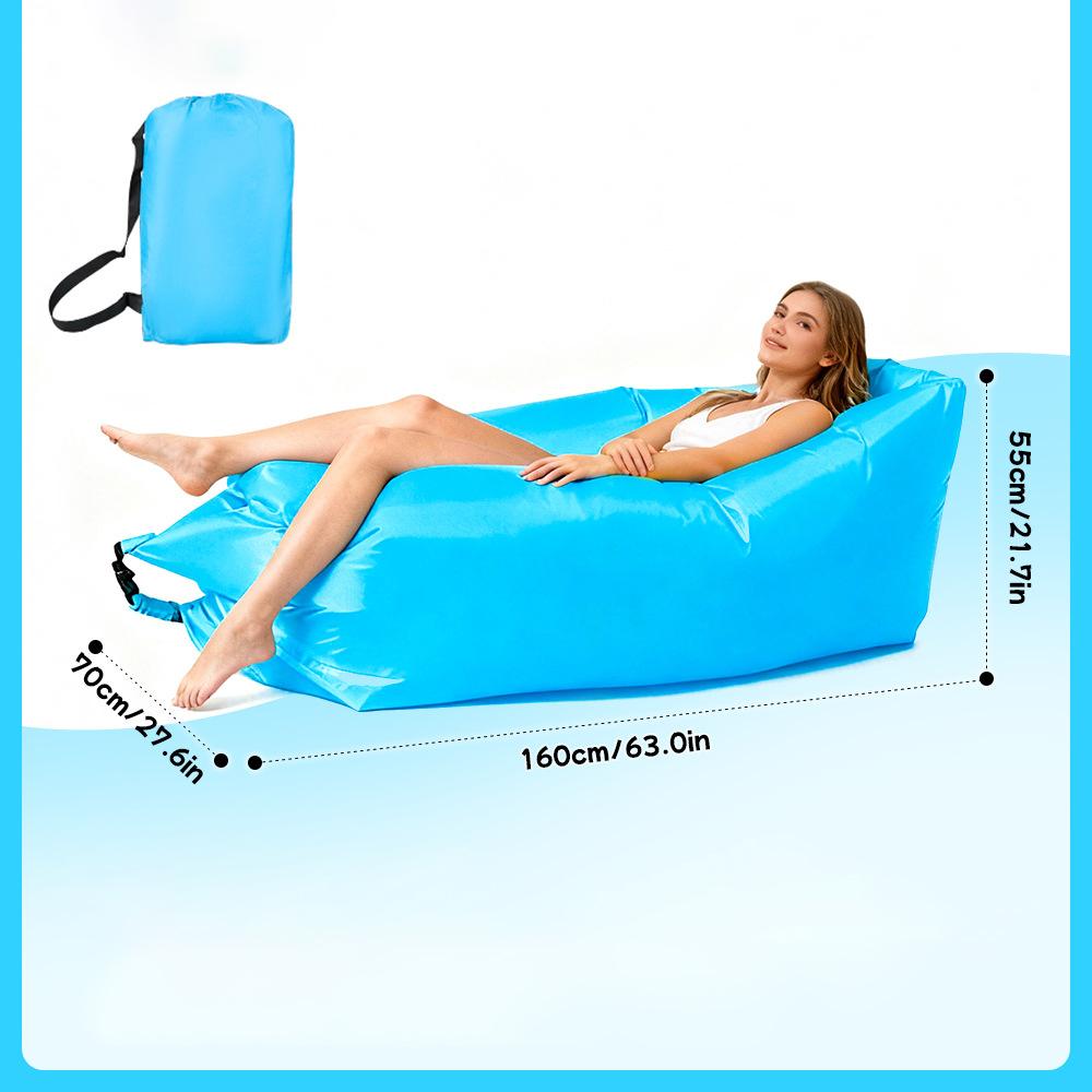 Multi Colored Single Lazy Inflatable Sofa Portable Outdoor Beach Air Sofa Bed Folding Camping Sleeping Bag for Comfortable Rest