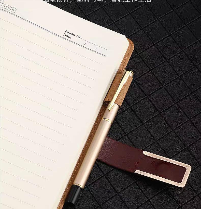 Premium A5 Faux Leather Business Notebook with Custom Logo for Office Meetings