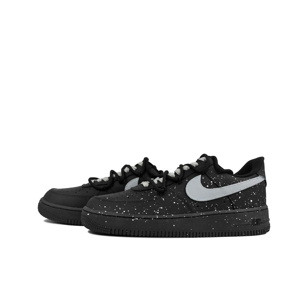 Nike Air Force 1 Slip Resistant Abrasion Resistant Low top Skateboard Shoes Unisex Black Gray CW2288-001(Team619-)