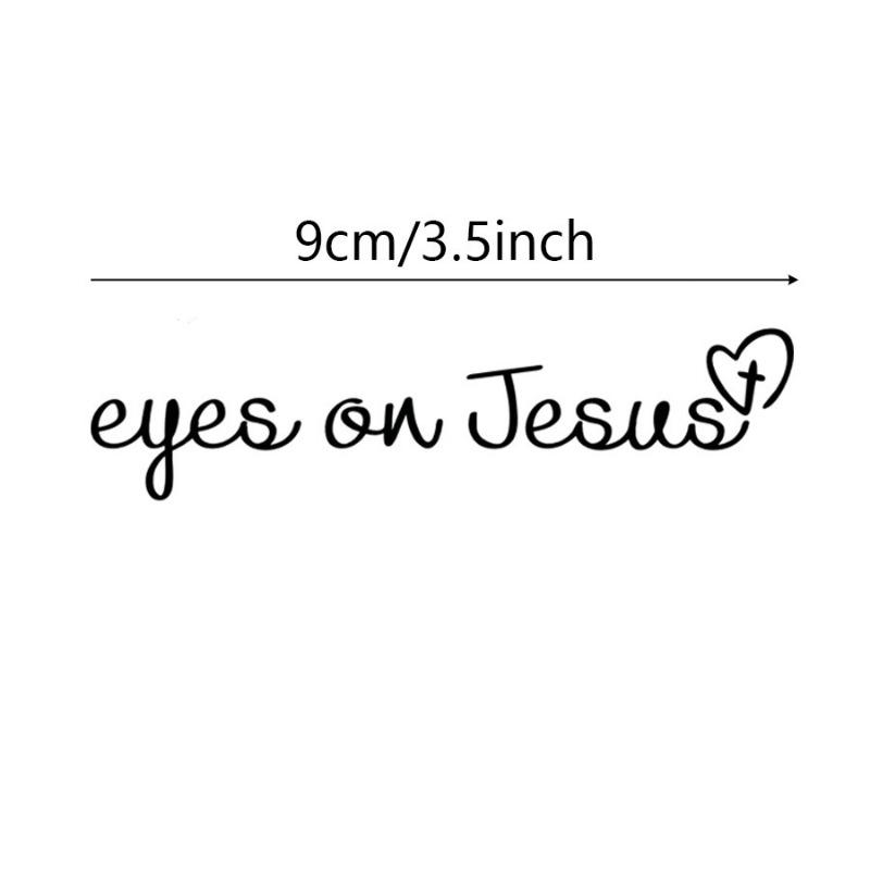 2pc English Letter Rearview Mirror Stickers Hot Eys On Jesus Makeup Secure Logo Originality Women Girl Car Interior Take Picture