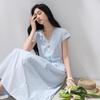 Sancai 2026 Summer V-Neck A-Line Long Dress