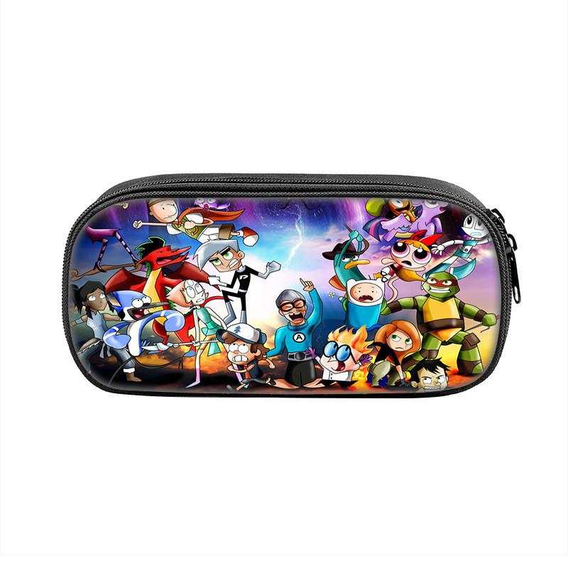 Gravity Falls Cartoon Pencil Case Large Capacity Nylon School Supply Organizer For Students