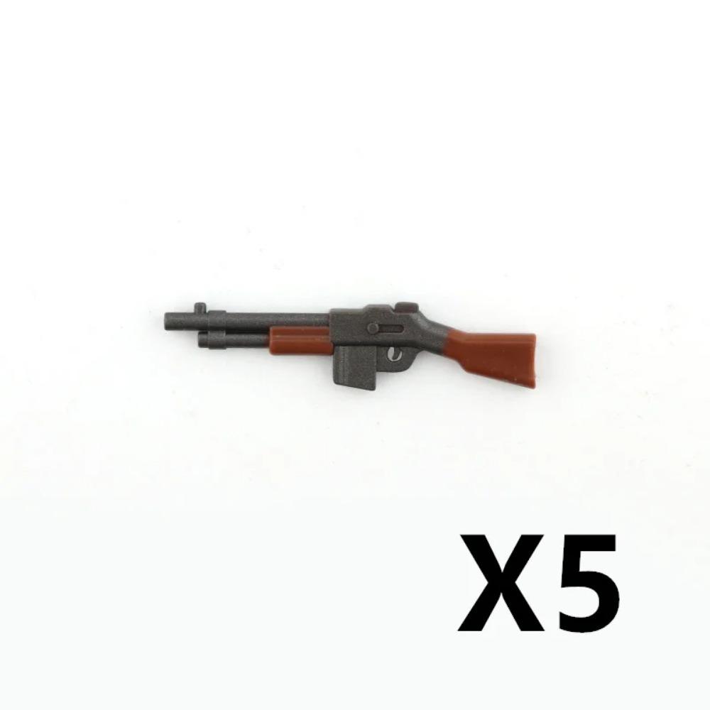 5/10 Zbraně vojáků z 2. světové války Stavebnice Dvoubarevný tisk Stroj Puška Samopal Odstřelovací pušky Vojenské příslušenství Kostky C238