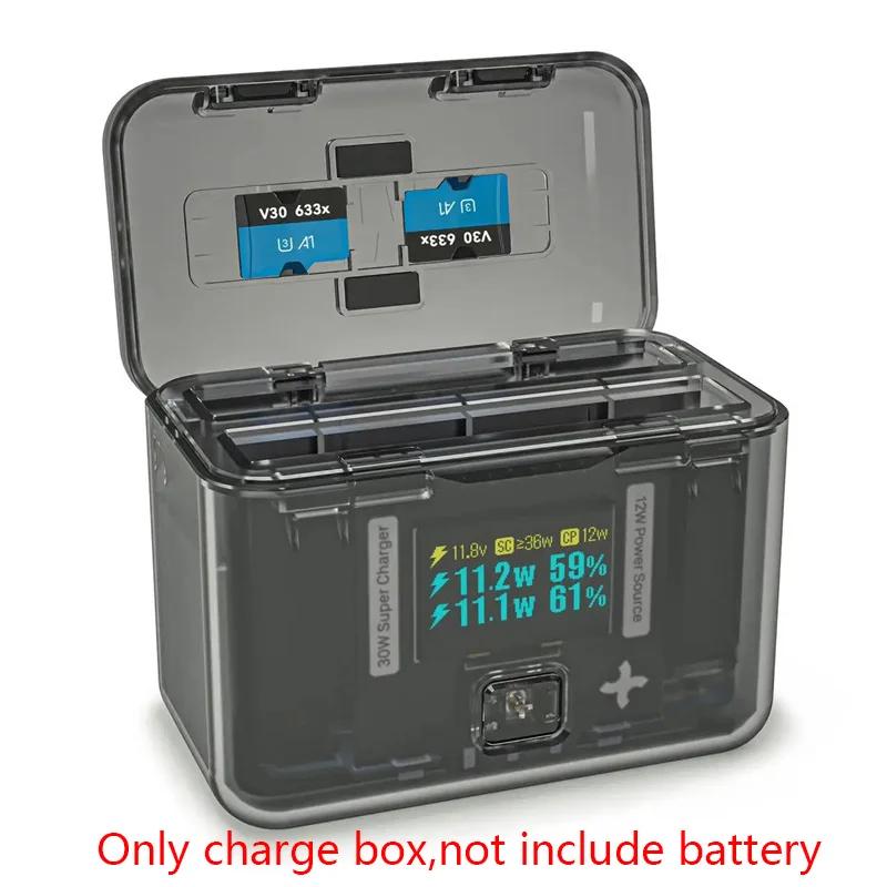 For Insta360 X4 Fast Charging Box Dual Channel Battery Charge Box Charger Hub for Insta360 X4 Camera Accessories