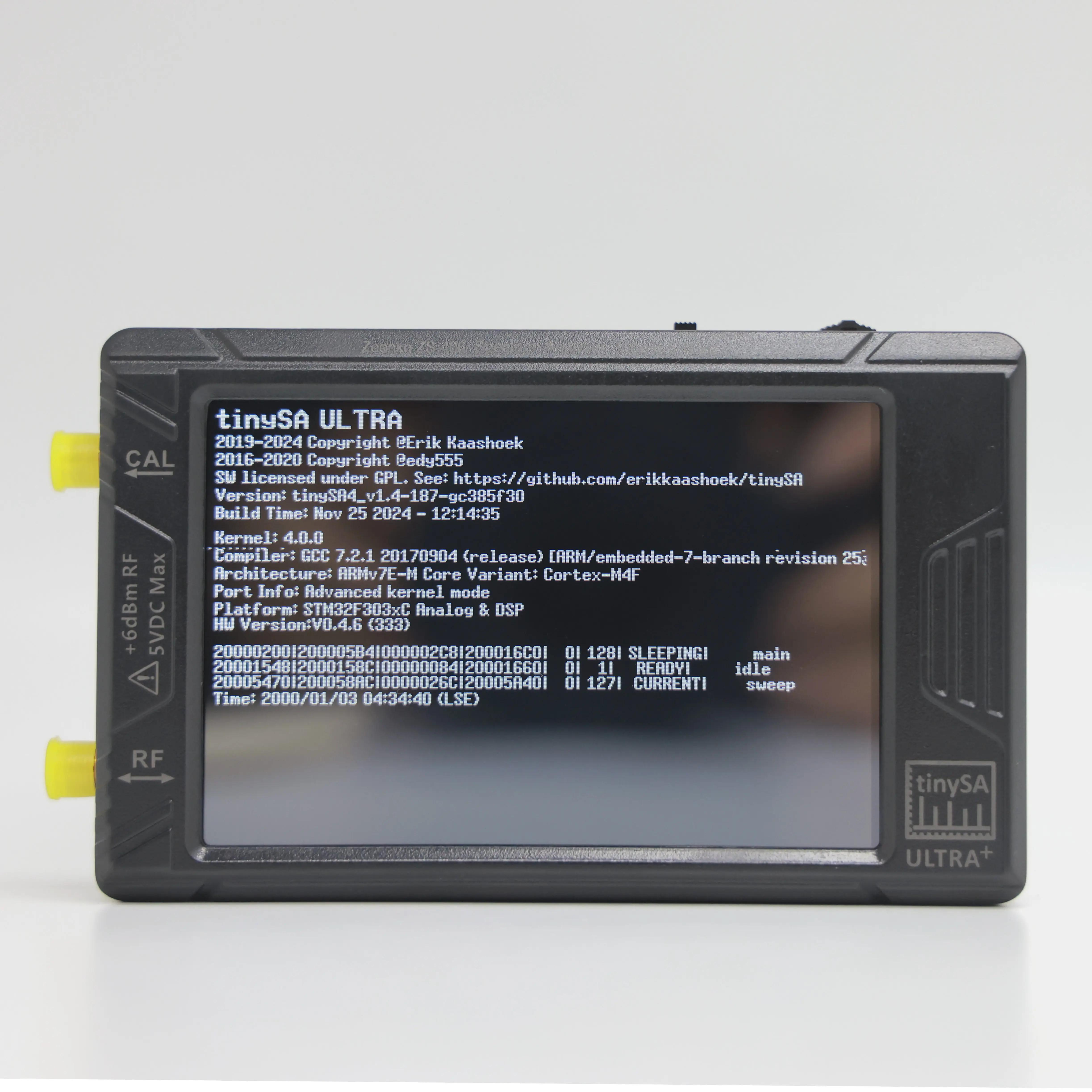

Latest TinySA Ultra Plus 5.4GHz ZS406 / 7.3GHz ZS407 3.95 inch Touch Screen Handheld Spectrum Analyzer
