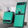 Drop Protection Finger Ring Leather Case For Samsung Galaxy Z Flip 3 Flip4 Flip 4 Flip3 5g Matte Cover For Samsung Z Flip3 Cases