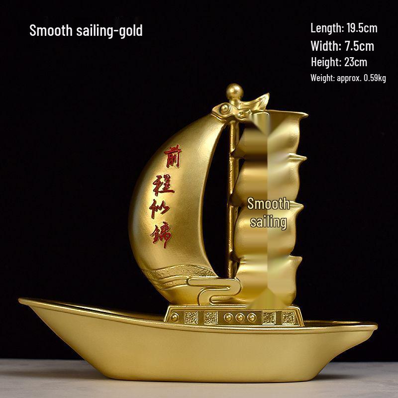 Sleek Minimalist Sailboat Resin Sculpture for Home and Office