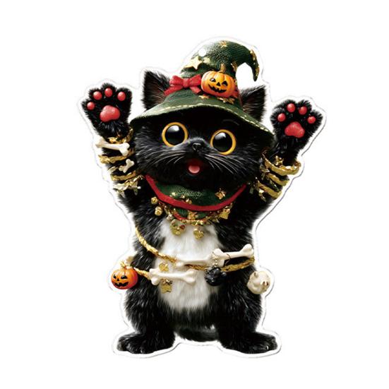 Car Hanging Ornament Cartoon Animals 2D Flat Acrylic Car Rearview Mirror Charm Halloween Auto Interior Pendant for Window Wall
