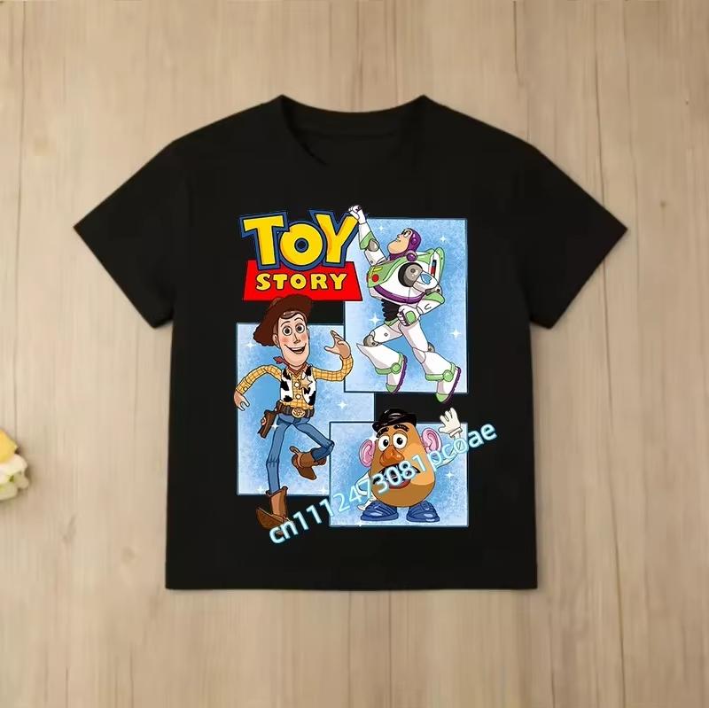Cotton short-sleeved children's toy cartoon print boys'sports shirt for ages 1-12, casual top summer T-shirt with cartoon design