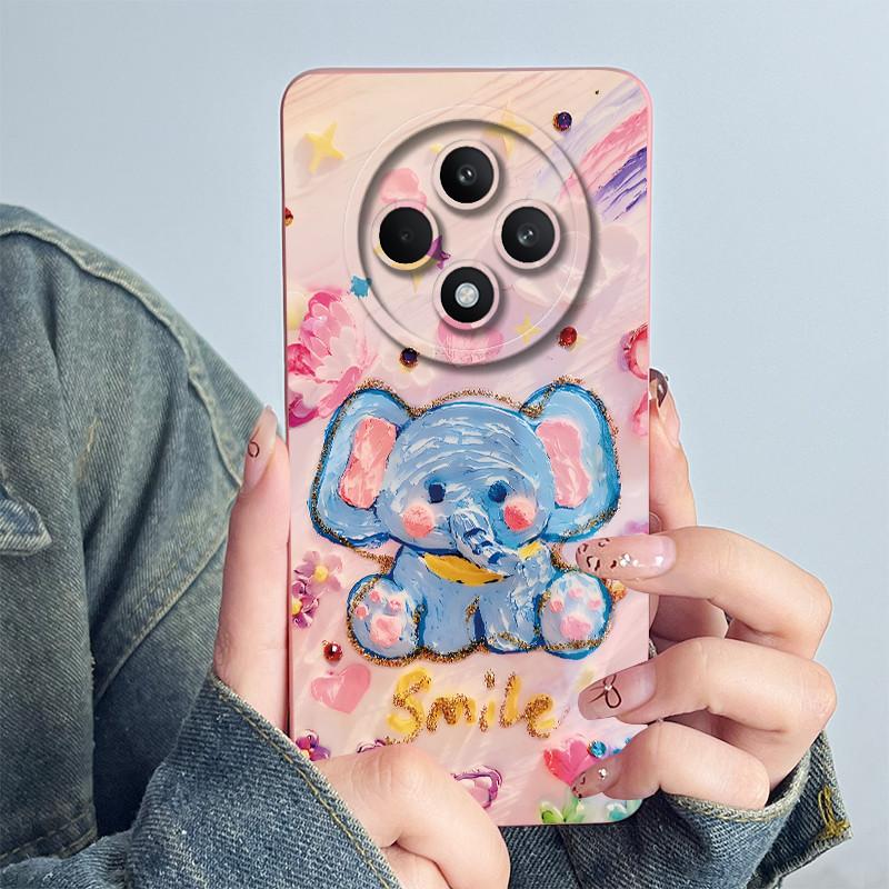 For OPPO Reno 12 F 4G Capa Reno12 FS Reno12 F 5G Phone Case Reno12F CPH2637 CPH2687 Back Cover Flower Painted Printed Soft Funda