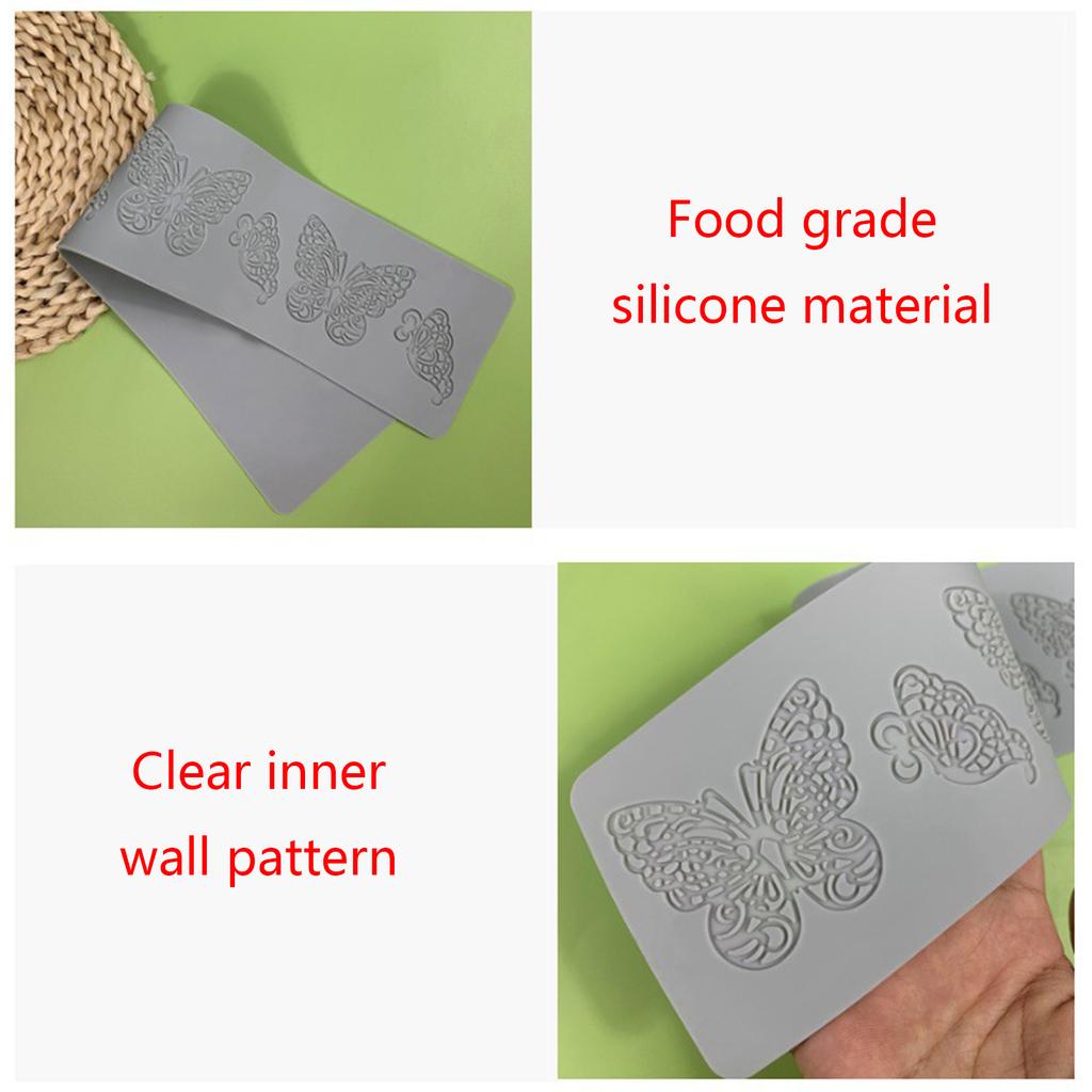 Hollow Out Butterfly Honeycombs Sugar Flipping Lace Pad DIY Chocolate Thin Crisps Cake Decoration Baking Silicone Mold