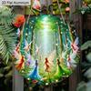 2D Flat 1pc Fairies Aluminium Decoration Plaque, Enchanted Forest Fairies Dancing Decor Sign, Room Decor, Fantasy Lovers' Home Decor, Garden Decor