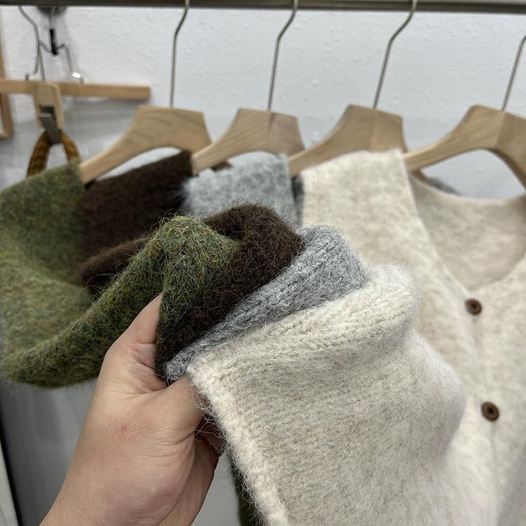 Dimanaf 2025 Vest Sweaters  Autumn Buttons Women Sleeveless Knitting Casual Style Loose Sweater