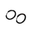 Cross Black Stainless Steel Hoop Earrings - Versatile Hip Hop Style Ear Studs
