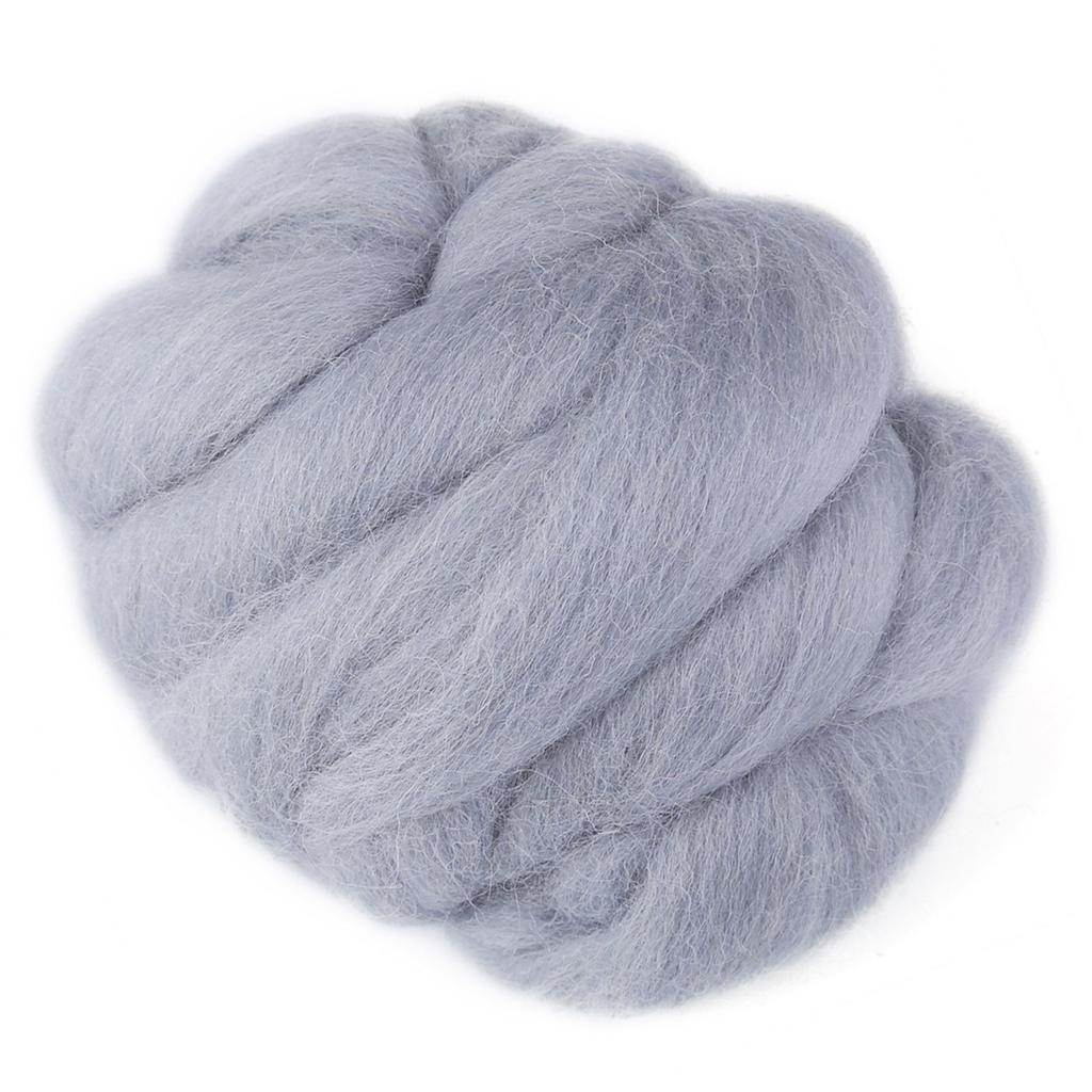 Filatura di lana colorata per infeltrimento ad ago da 55 g?Cucito Rifinitura Lavoro Manuale Materiale (Grigio)