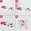 Verwandle Einhorn-Autospielzeug, Kinder verwandeln Actionfiguren, Roboter-Auto-Sets, Kinder-Kollisions-Verformungsautos