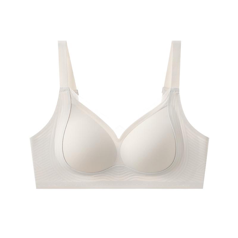 Traceless underwear, women's steel-free ring shaping, small chest showing large anti-sagging, comfortable fixed cup, closed breast bra cover
