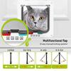 L/XL Cat Flap Door with 4 Way Lock Security Flap Door for Dog Cat Kitten Small Pet Gate Door Kit Cat Puppy Safety Gate