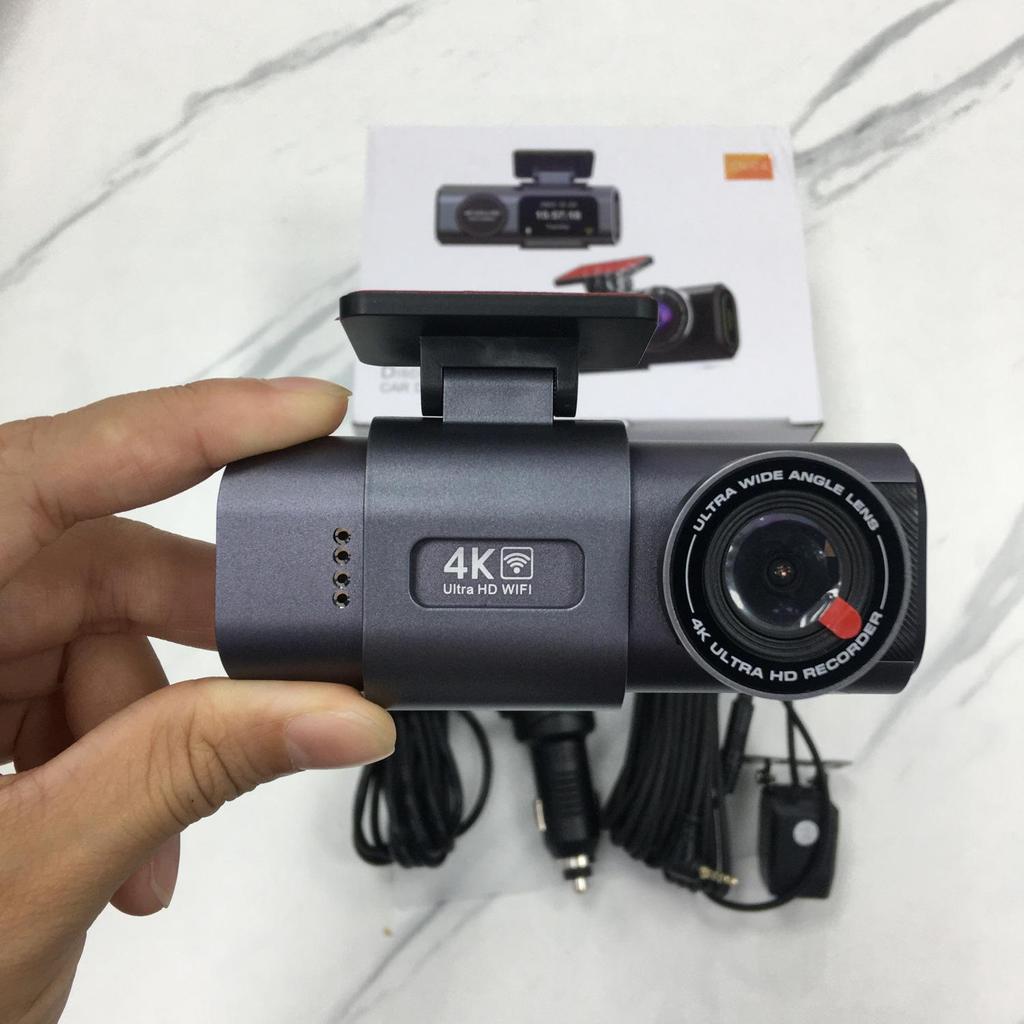 4K Dual Dash Cam with WiFi: Front/Rear HD Recording & Hidden Installation