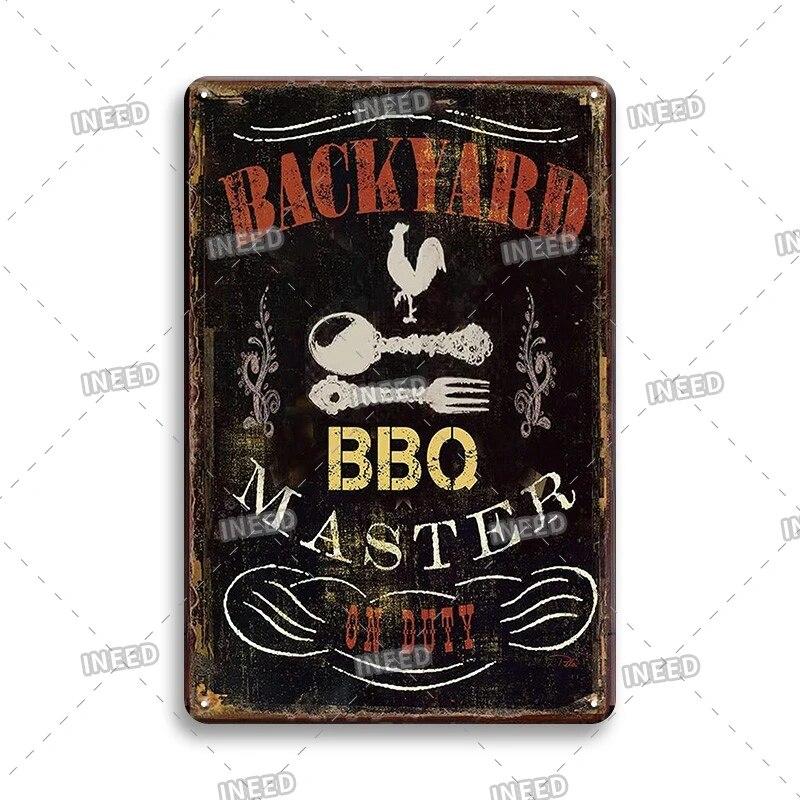 Burger Sign Best in Town 100% Beef BBQ Vintage Decor Hotdogs Kitchen Decorations Wall Plaque Retro Decor Vintage Food Sign