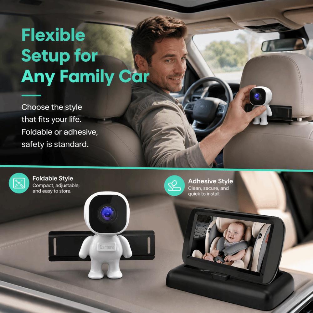 4,3 Zoll Bildschirm Baby Auto Spiegel Nachtsicht Autositz Spiegel Baby Sicherheitsmonitor Säuglingspflege