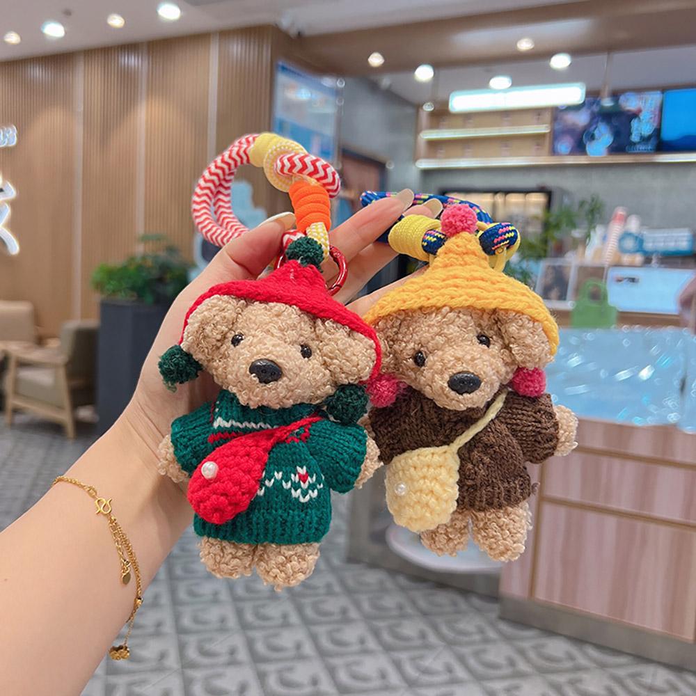 Cute Little Dog Pendant Plush Animals Doll Bag Charm Backpack Hanging Piece Car Girl Accessories Gift A555 Bag Charm