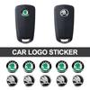 ABCDGF1 14mm Auto Fernbedienung Schlüssel Aufkleber Aluminium Emblem Decal Für Skoda Octavia Kodiaq Fabia Derivati Yeti Enyaq A7 Superb Rapid Kamiq Karoq