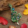 SKEDS Women Men Fashion Exquisite Colorful Rhinestone Snake Brooch Pin Elegant Lady Crystal Shining Animal Badges Corsages