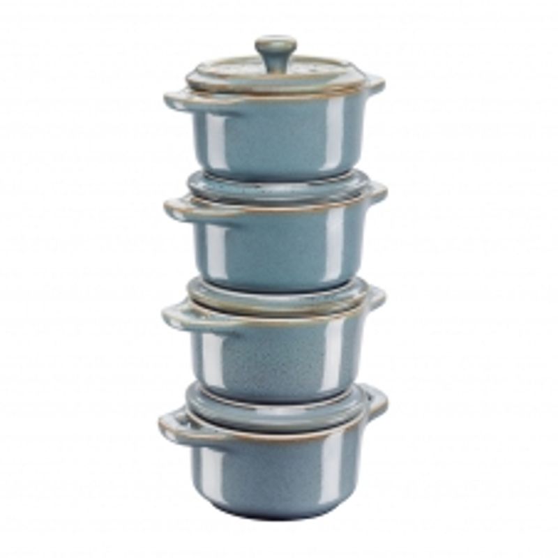 Staub Ceramic Mini Cocotte 10cm (Antique Turkish) Set of 4