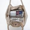Mini Tote Bag with Contrasting Knit Pattern