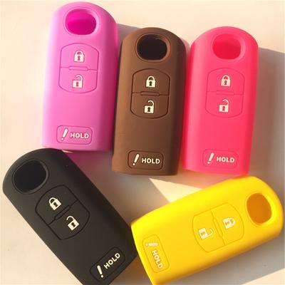 Housse en caoutchouc silicone pour clé de voiture pour Mazda 2 3 5 6 CX5 CX-5 M2 M3 M5 M6 GT 2015 2016 Clé intelligente à distance 3 boutons