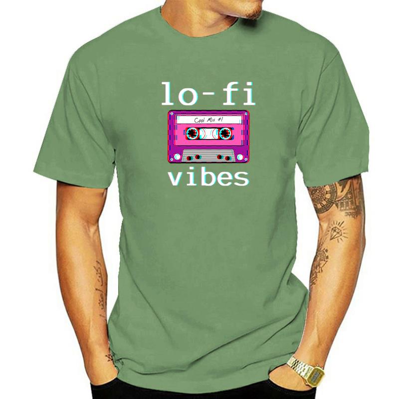 Unisexs Tshirts Printed Lo Fi Vibes Funny Tops Aesthetic Tape Casual Cotton Tshirt For Unisex Streetwear Short Sleeve Top Tee Shirts