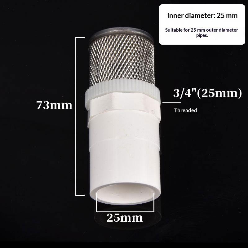 20~63Mm 304 Stainless Steel Filter Pvc Pipe For Small Aquarium Tank Water Pump Inlet Tube Filter Garden Drip Irrigation Filter