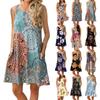 Women's Summer Boho Floral Tank Dress With Comfortable Loose Fit For Casual Beach Outings