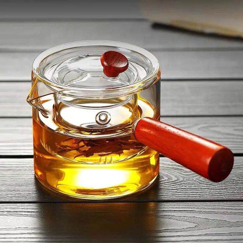 High-Temperature Resistant Glass Tea Cup with Infuser - Effortless Brewing and Separation