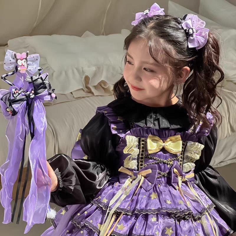 Girls' Lolita Baby Doll Shirt - Solid Color for Spring & Autumn