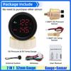 MAIMEIMI Red Green LED Digital Dual 52MM Gauge 50-150℃,122-382℉,0-10BAR,0-145PSI Oil Temp+Oil Pressure Gauge with Sensor Alarm