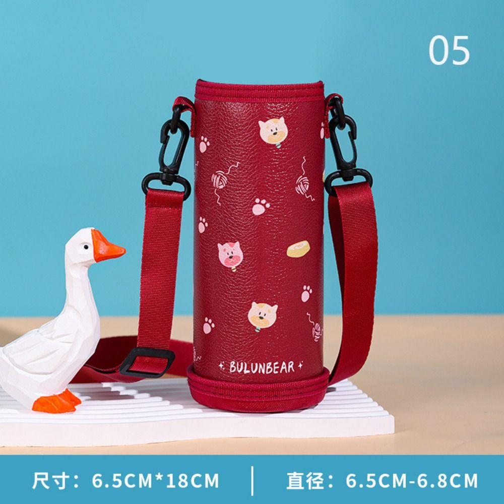 

PU Leather Water Bottle Bag Handheld Cup Pouch Protective Cup Sleeve Outdoor Sport Water Bottle 05