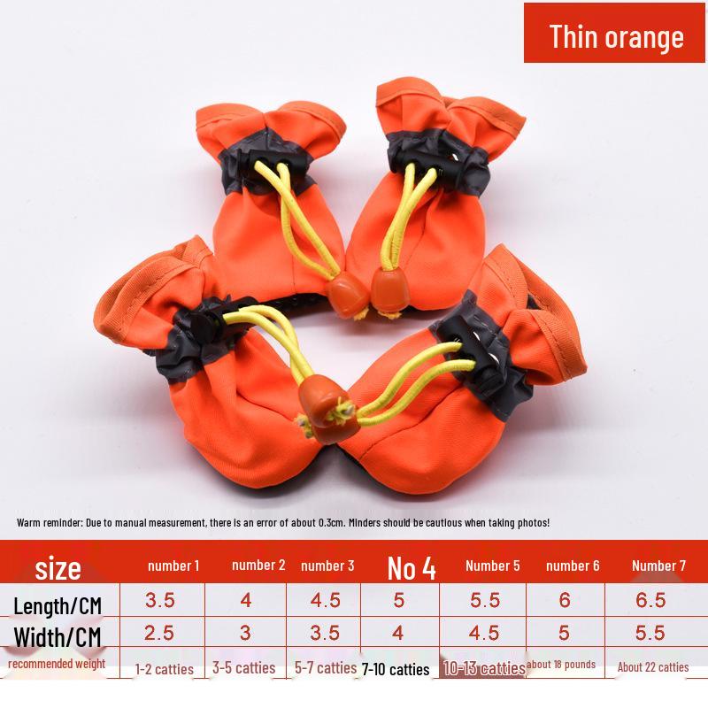 Teddy Dog & Puppy Non-slip Rain Boots - Cute Pet Shoes for Walking